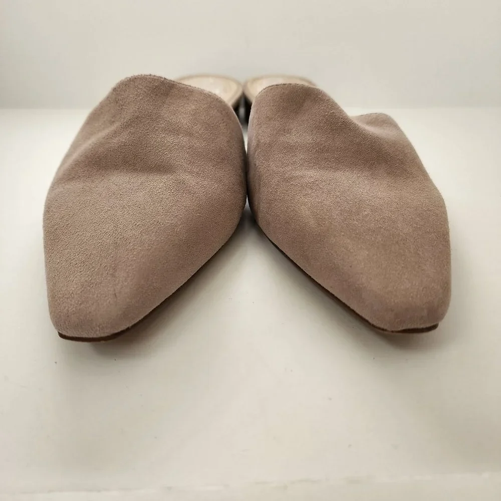 Vince Camuto Womens Suede Mules 8M Tan Slip-On Shoes - Picture 2 of 10